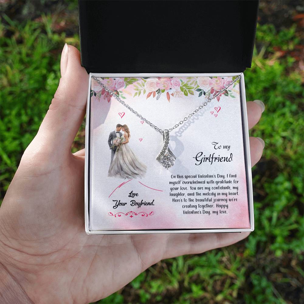 valentine-6c Alluring Beauty Necklace, Gift to my Girlfriend with Beautiful Message Card