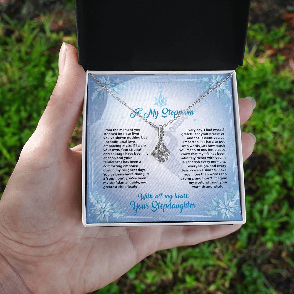 95315 a Alluring Beauty Necklace, Gift to my Stepmom with Beautiful Message Card