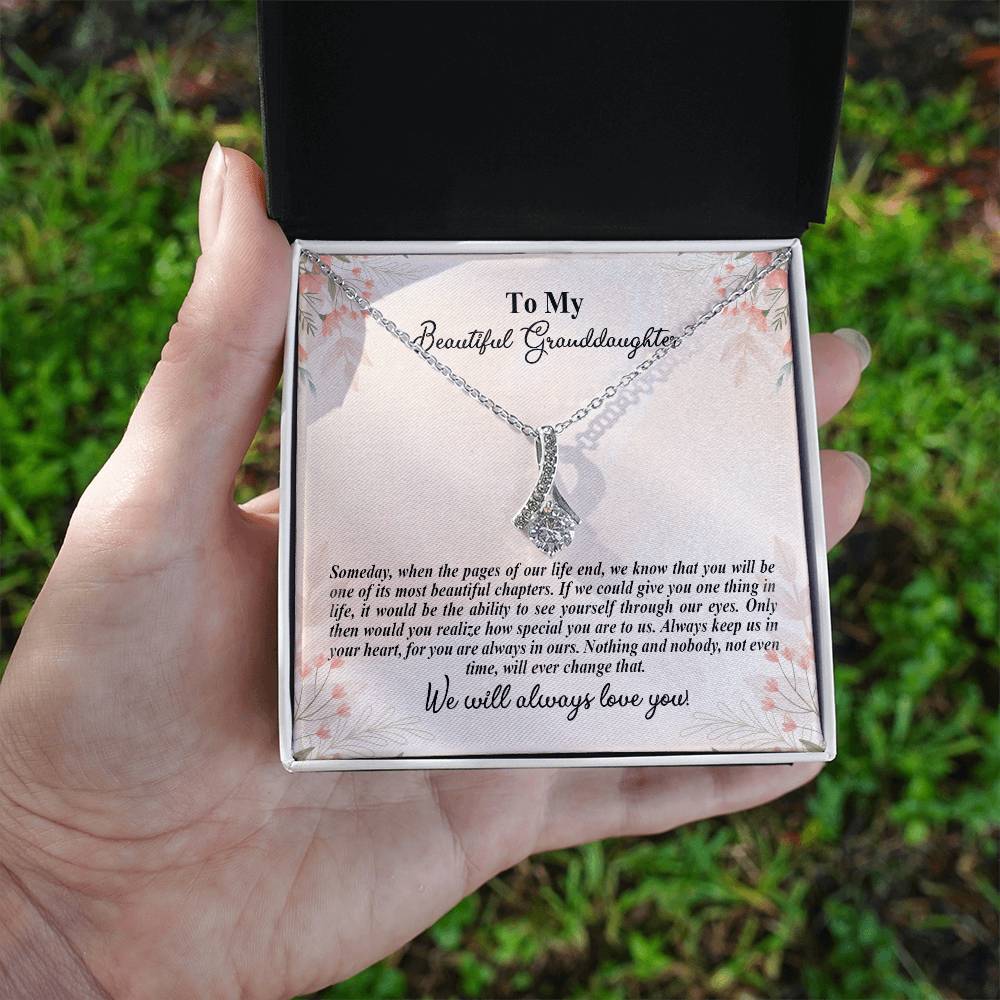 4025d Alluring Beauty Necklace, Gift to my Granddaughter with Beautiful Message Card