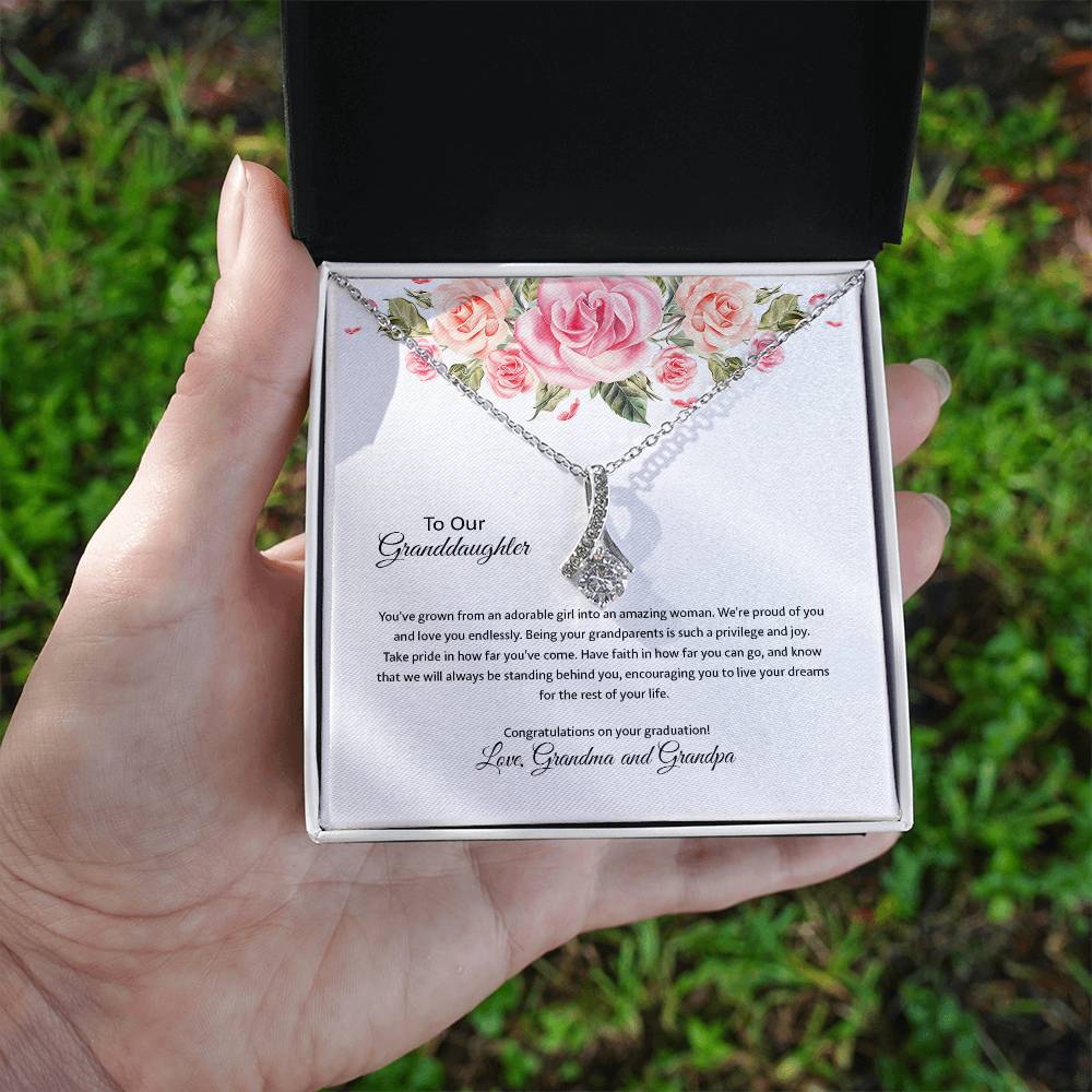 4031a Alluring Beauty Necklace, Gift to my Granddaughter with Beautiful Message Card