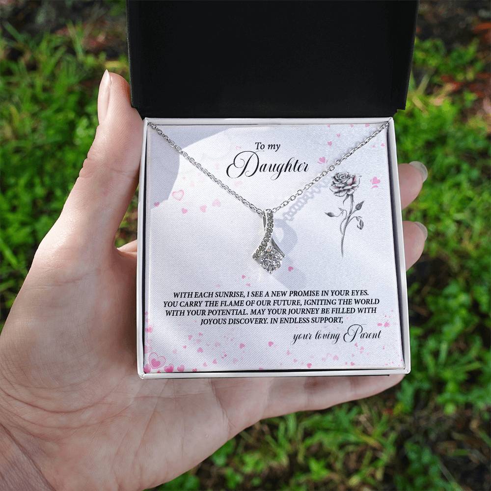 4037a Alluring Beauty Necklace, Gift to My Daughter with Beautiful Message Card