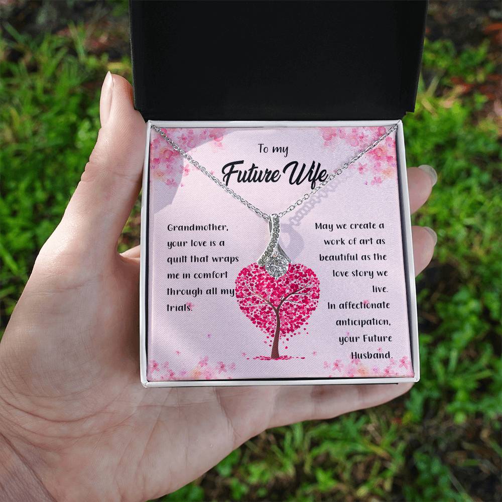 4042b fix Alluring Beauty Necklace, Gift to my Future Wife with Beautiful Message Card