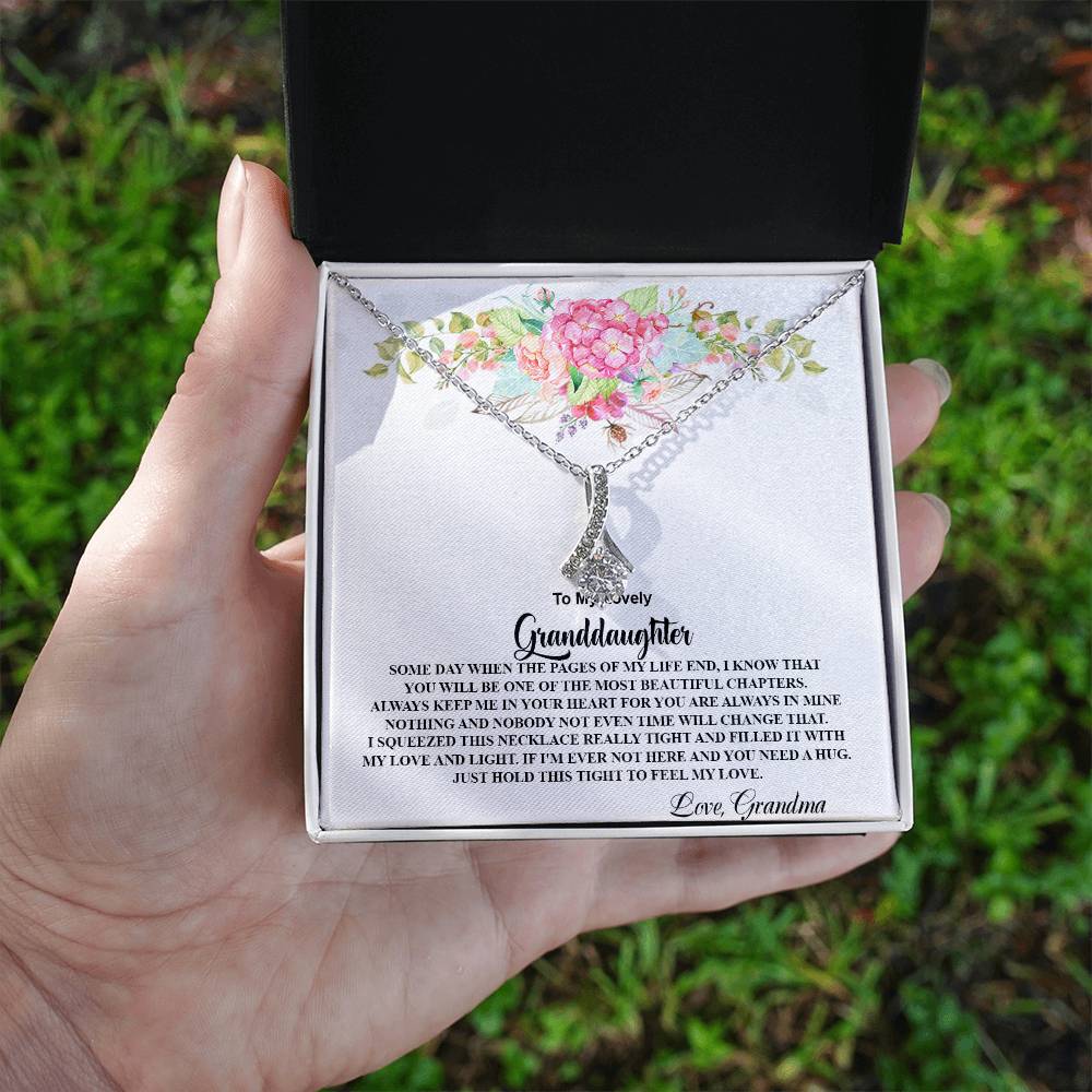 4026 b Alluring Beauty Necklace, Gift to my Granddaughter with Beautiful Message Card