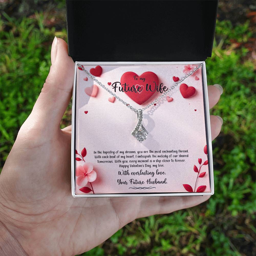 Valentine-st6d Alluring Beauty Necklace, Gift to my Future Wife with Beautiful Message Card