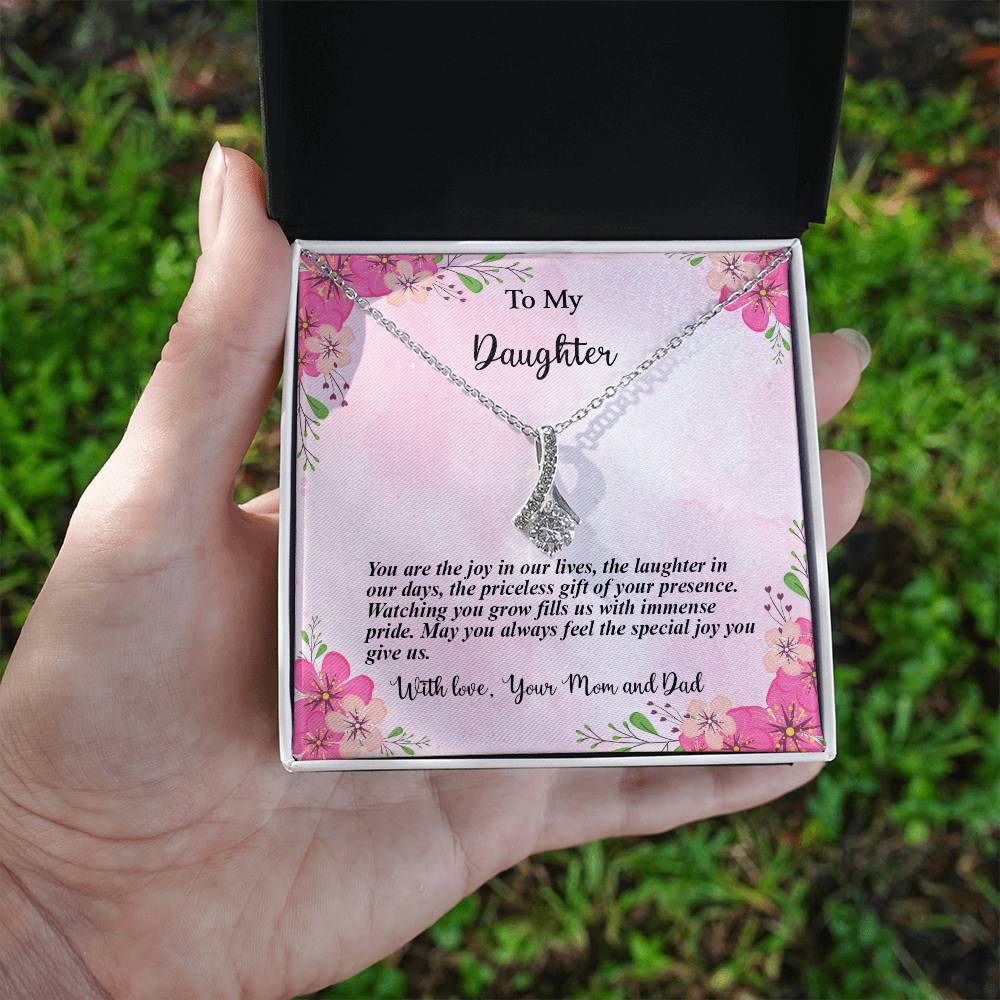 4035c Alluring Beauty Necklace, Gift to My Daughter with Beautiful Message Card