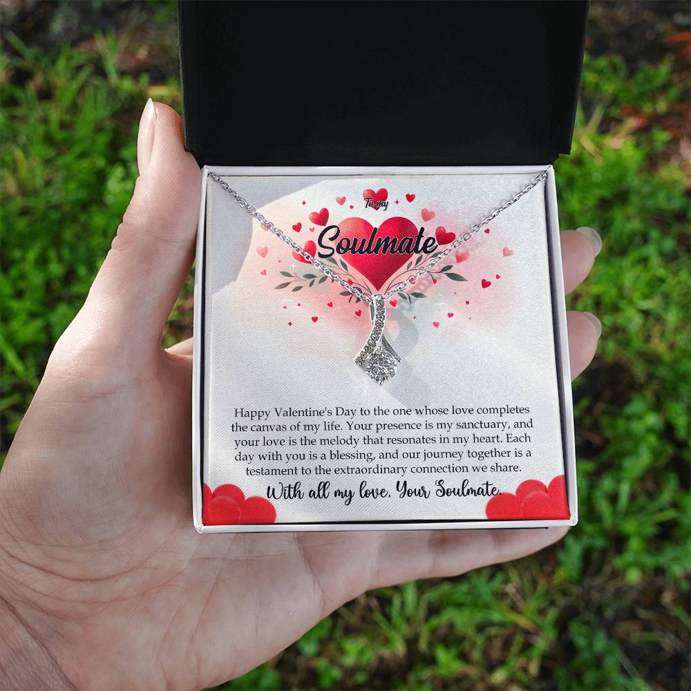 Valentine-st11b Alluring Beauty Necklace, Gift to my Soulmate with Message Card