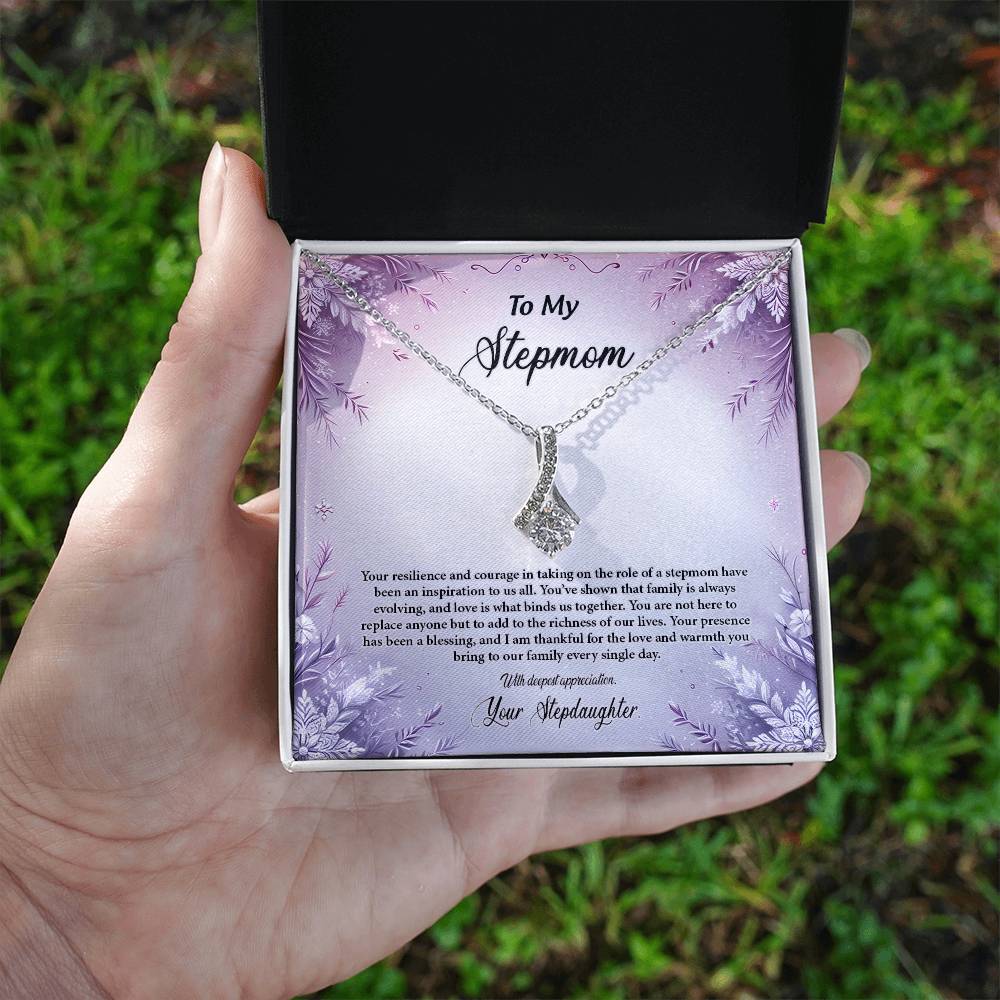 4054b Alluring Beauty Necklace, Gift to my Stepmom with Beautiful Message Card