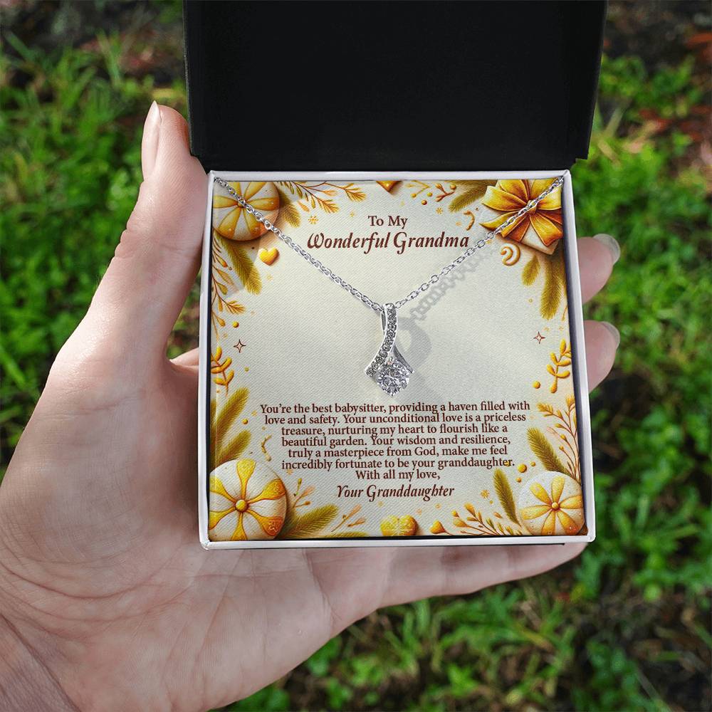 4056a Alluring Beauty Necklace, Gift to my Grandma with Beautiful Message Card