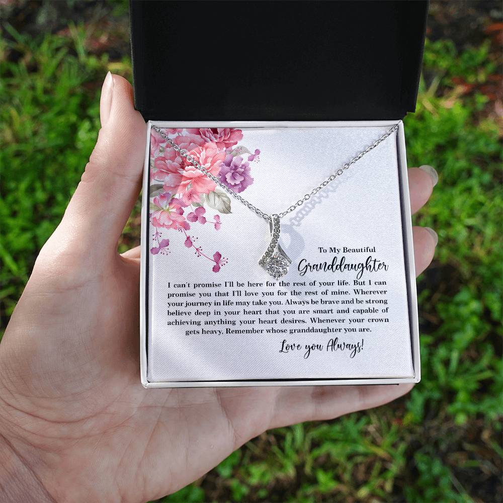 4027c Alluring Beauty Necklace, Gift to my Granddaughter with Beautiful Message Card