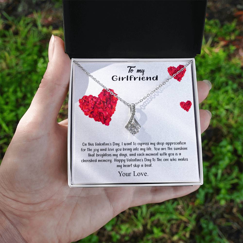 valentine-17c Alluring Beauty Necklace, Gift to my Girlfriend with Beautiful Message Card