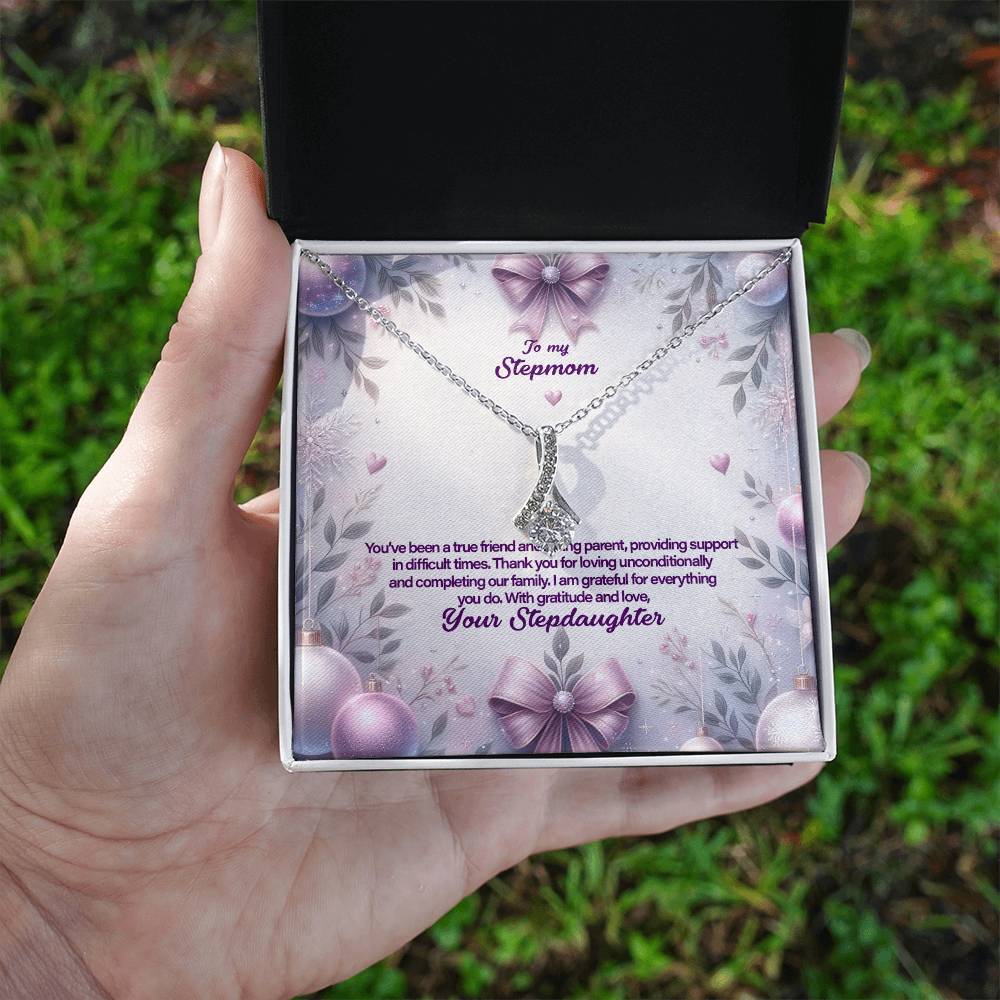 4053b Alluring Beauty Necklace, Gift to my Stepmom with Beautiful Message Card