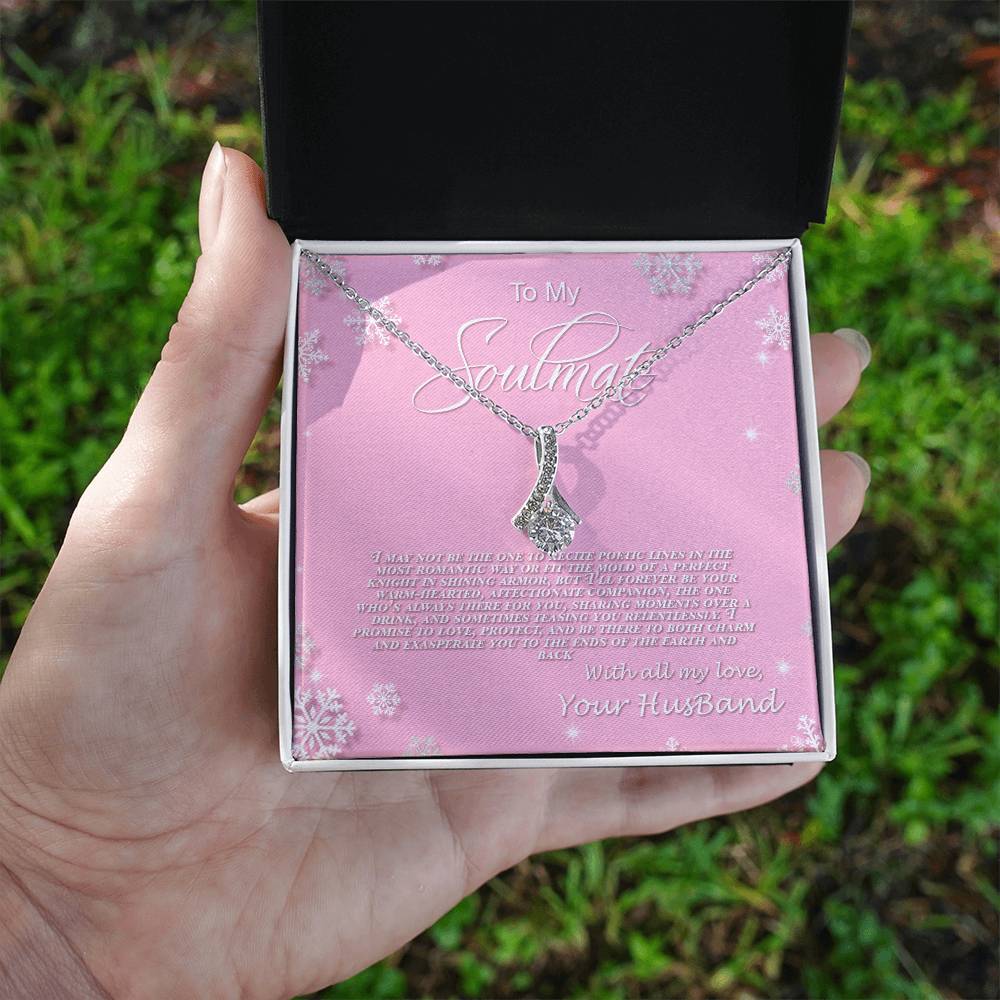 4006b Alluring Beauty Necklace, Gift to my Soulmate with Message Card