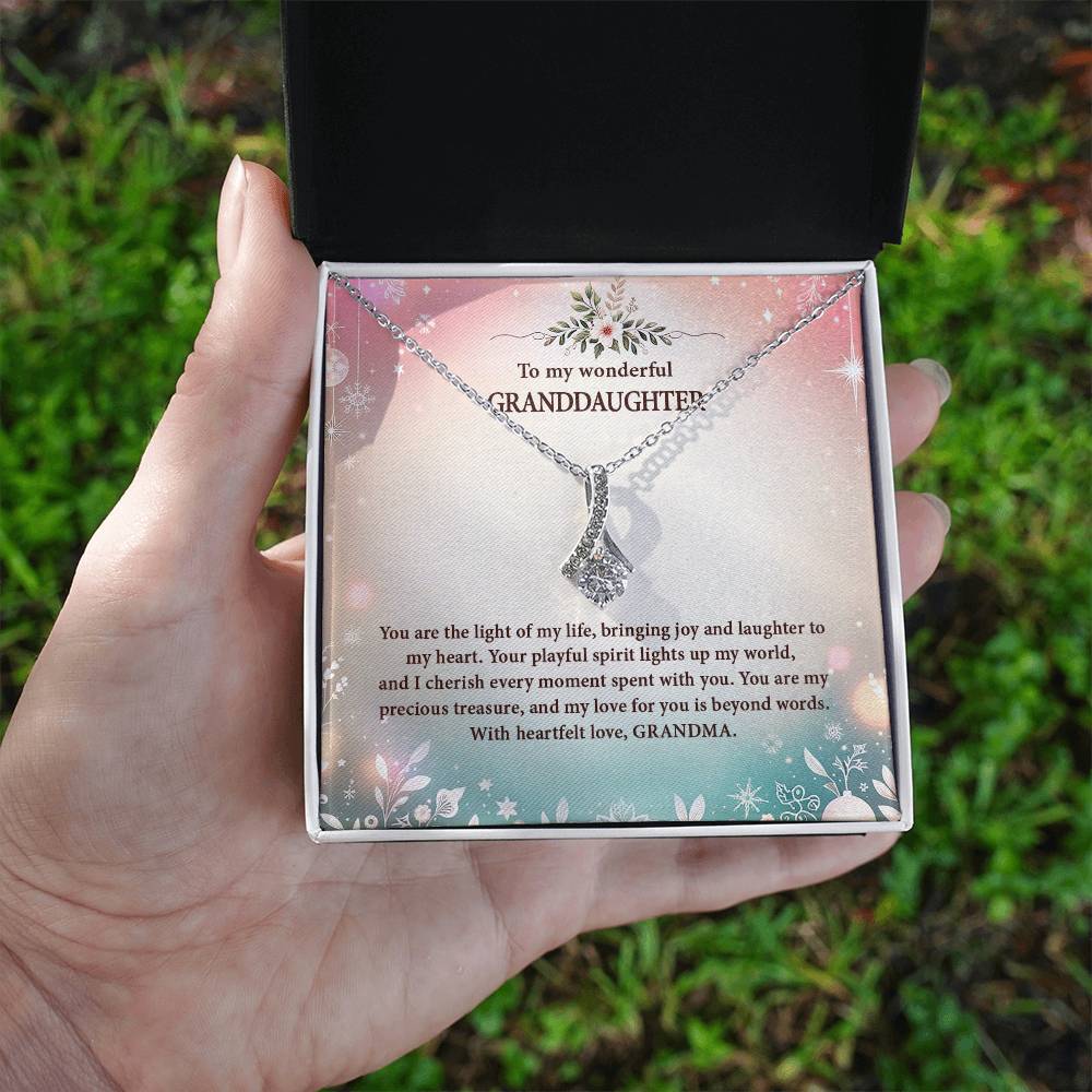 4057a Alluring Beauty Necklace, Gift to my Granddaughter with Beautiful Message Card