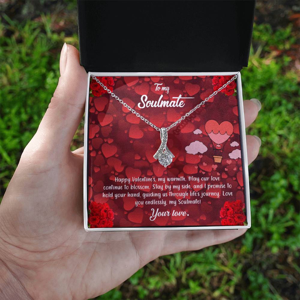 valentine-27b Alluring Beauty Necklace, Gift to my Soulmate with Message Card