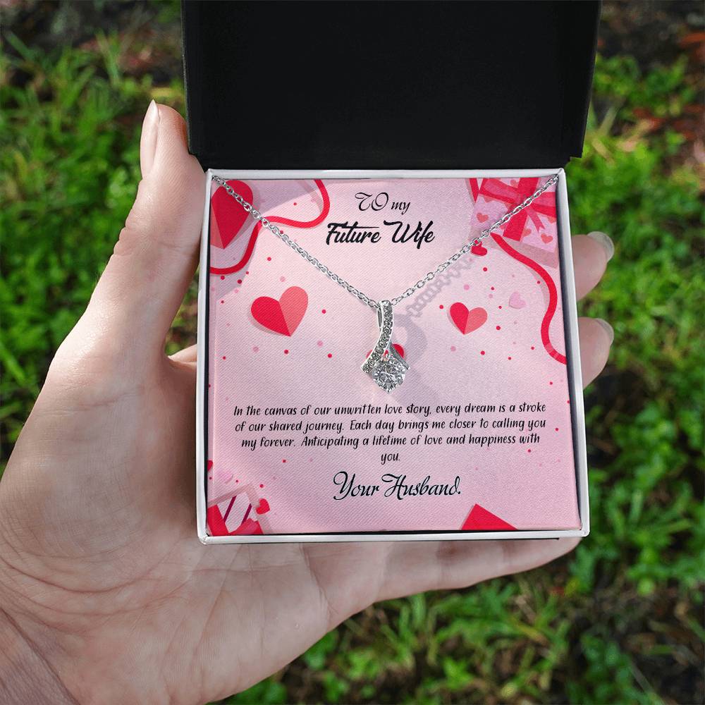 valentine-15d Alluring Beauty Necklace, Gift to my Future Wife with Beautiful Message Card