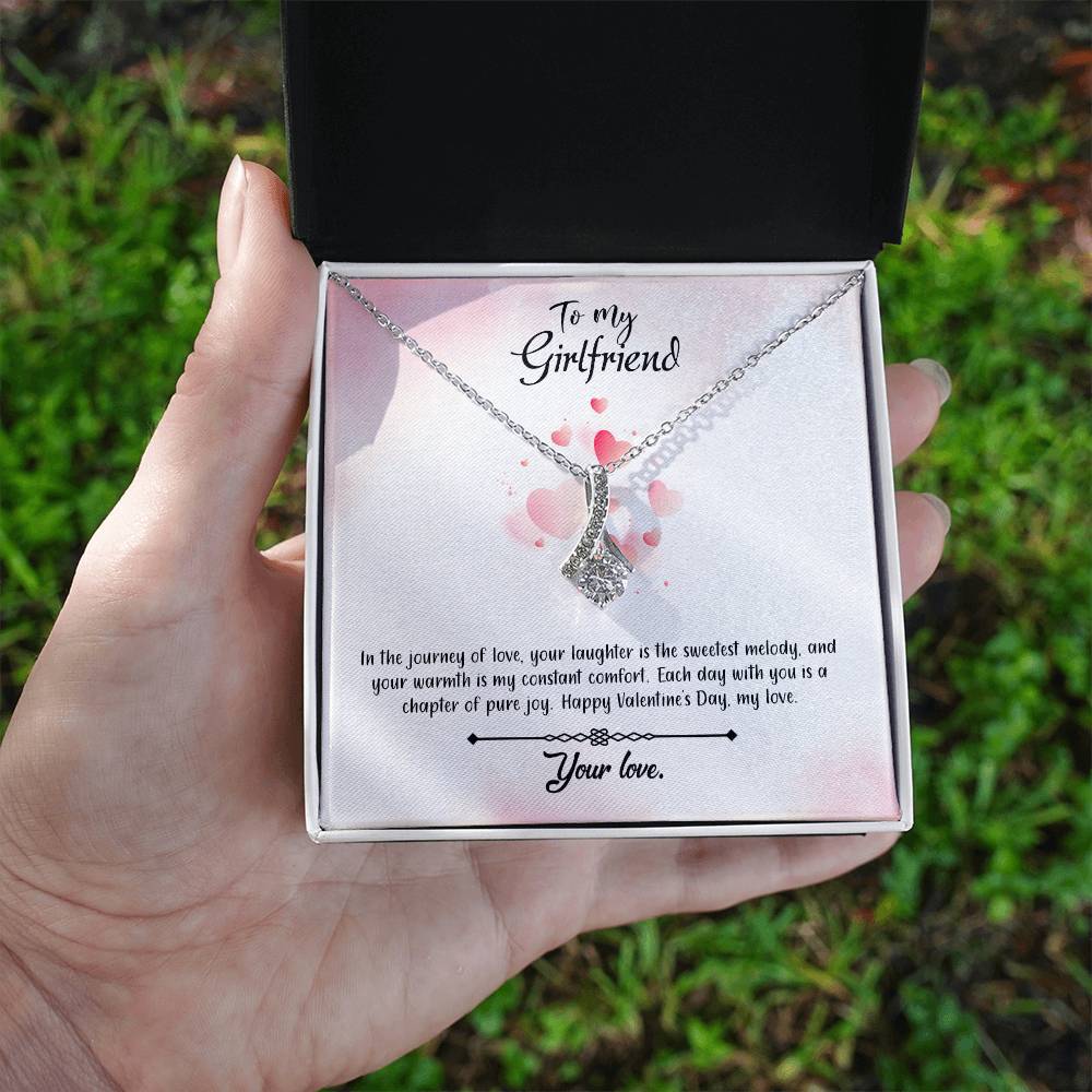 valentine-12c Alluring Beauty Necklace, Gift to my Girlfriend with Beautiful Message Card