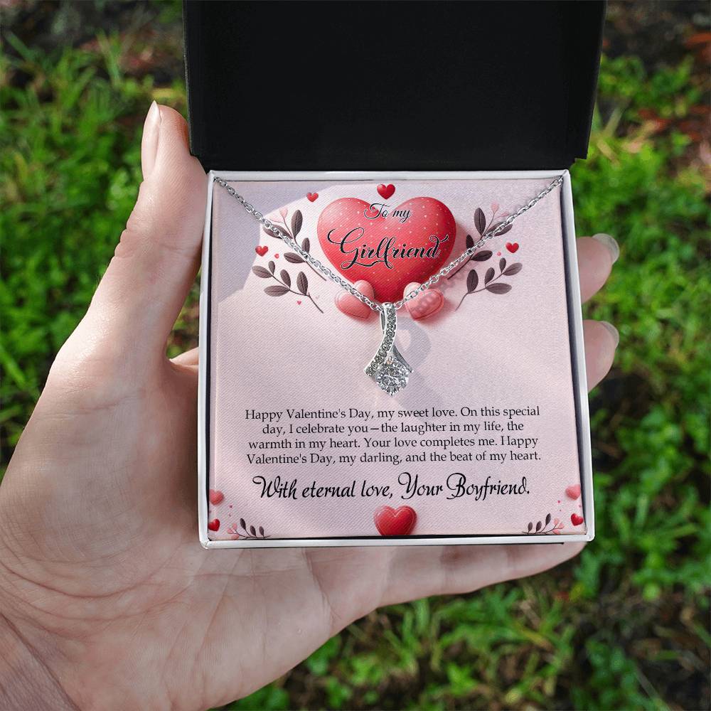 Valentine-st13c Alluring Beauty Necklace, Gift to my Girlfriend with Beautiful Message Card