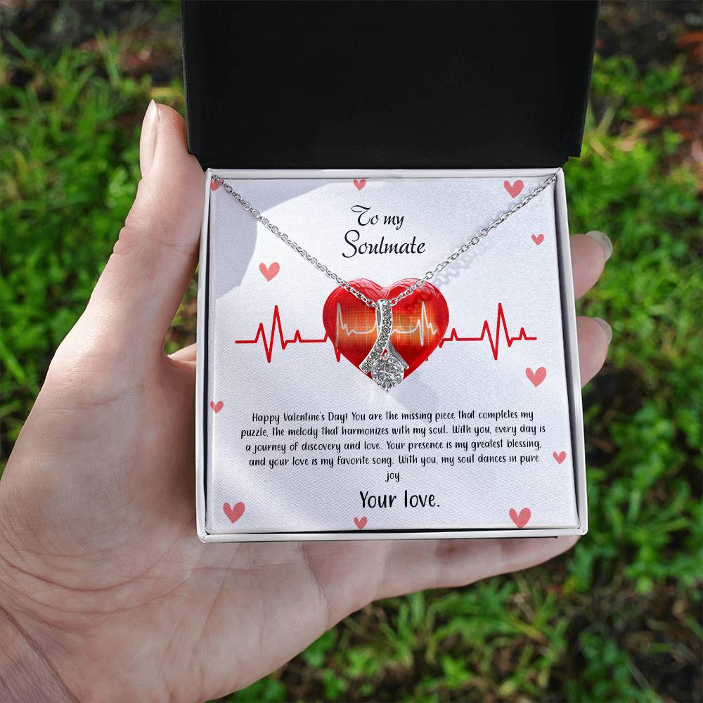 valentine-33b Alluring Beauty Necklace, Gift to my Soulmate with Message Card