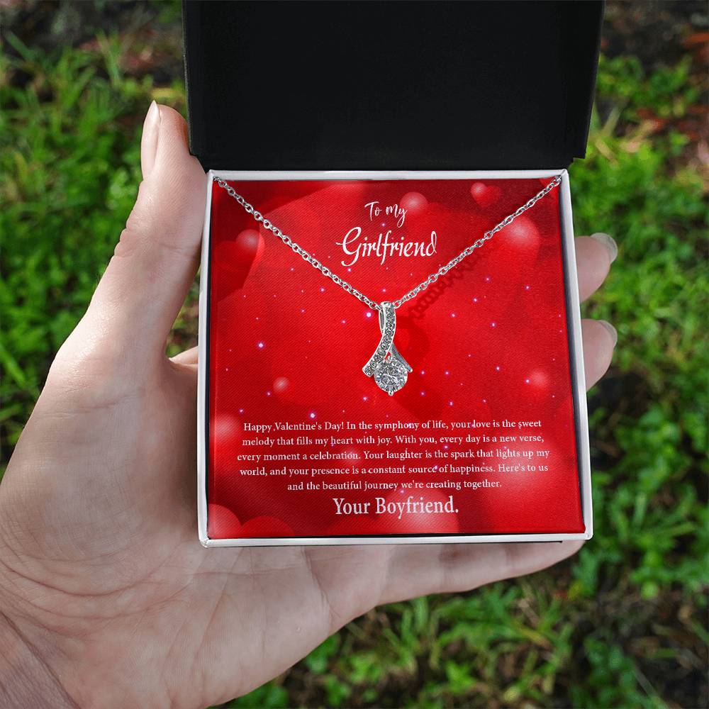 valentine-34c Alluring Beauty Necklace, Gift to my Girlfriend with Beautiful Message Card