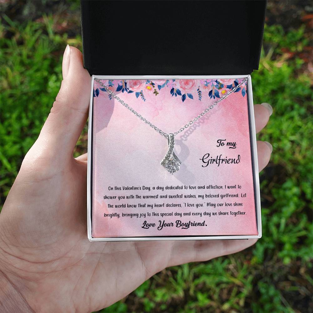 valentine-38c Alluring Beauty Necklace, Gift to my Girlfriend with Beautiful Message Card