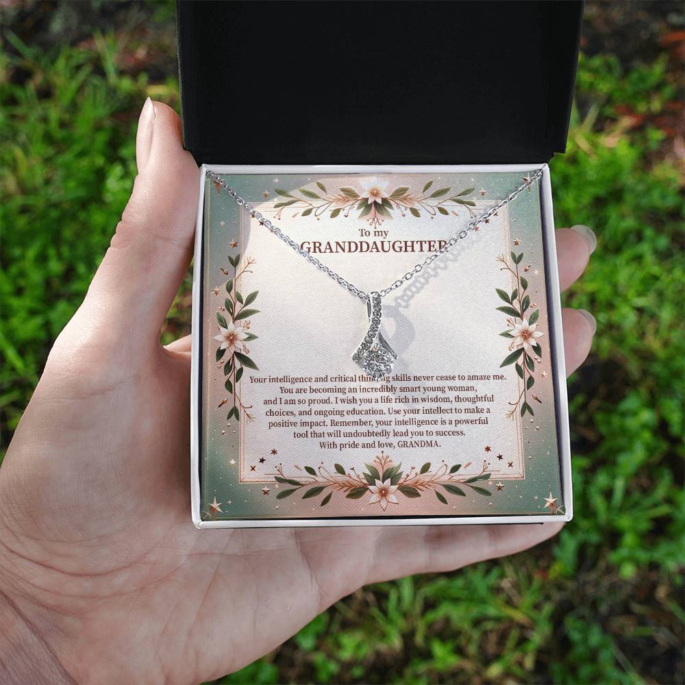 4049a Alluring Beauty Necklace, Gift to my Granddaughter with Beautiful Message Card