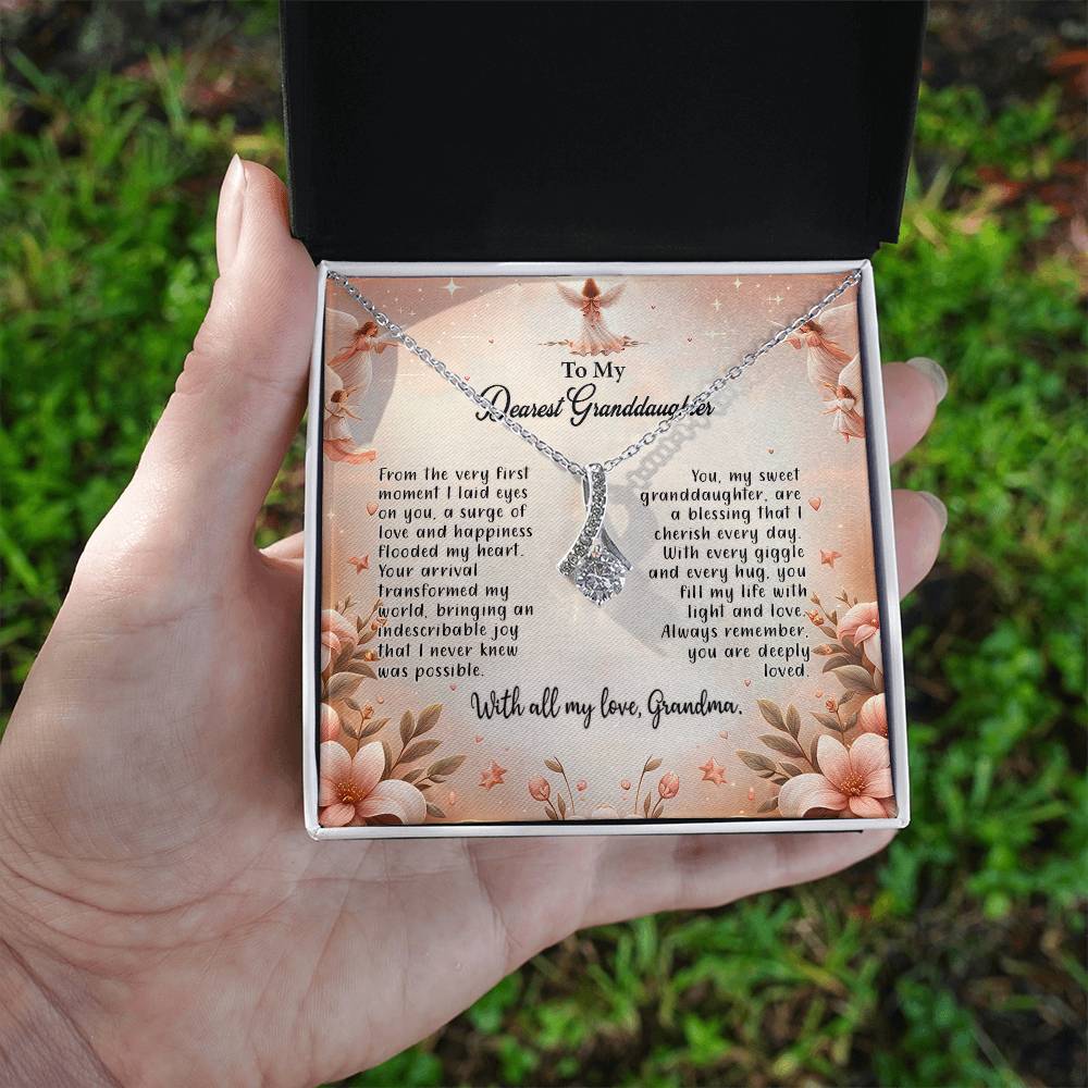 4052a Alluring Beauty Necklace, Gift to my Granddaughter with Beautiful Message Card