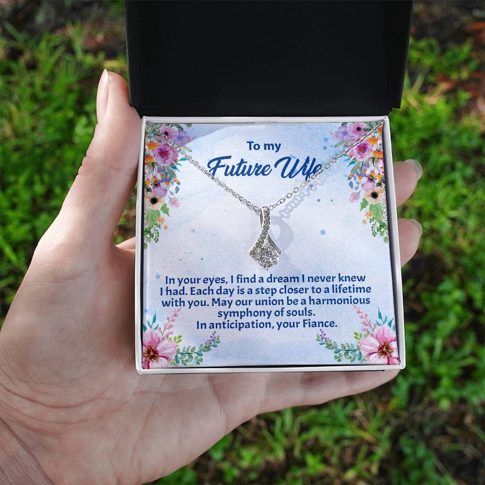 4038c Alluring Beauty Necklace, Gift to my Future Wife with Beautiful Message Card