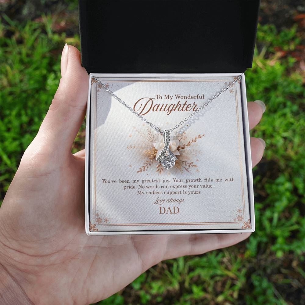 95318 c Alluring Beauty Necklace, Gift to My Daughter with Beautiful Message Card