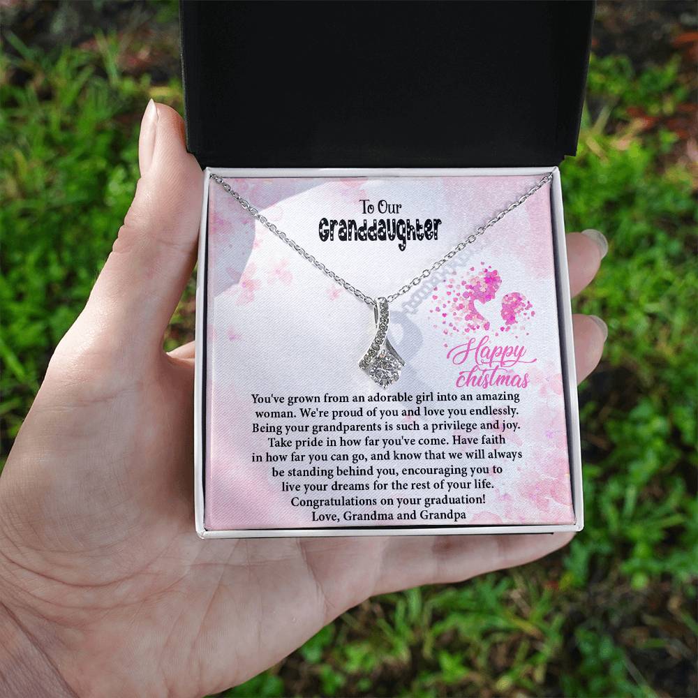 4020 d Alluring Beauty Necklace, Gift to my Granddaughter with Beautiful Message Card