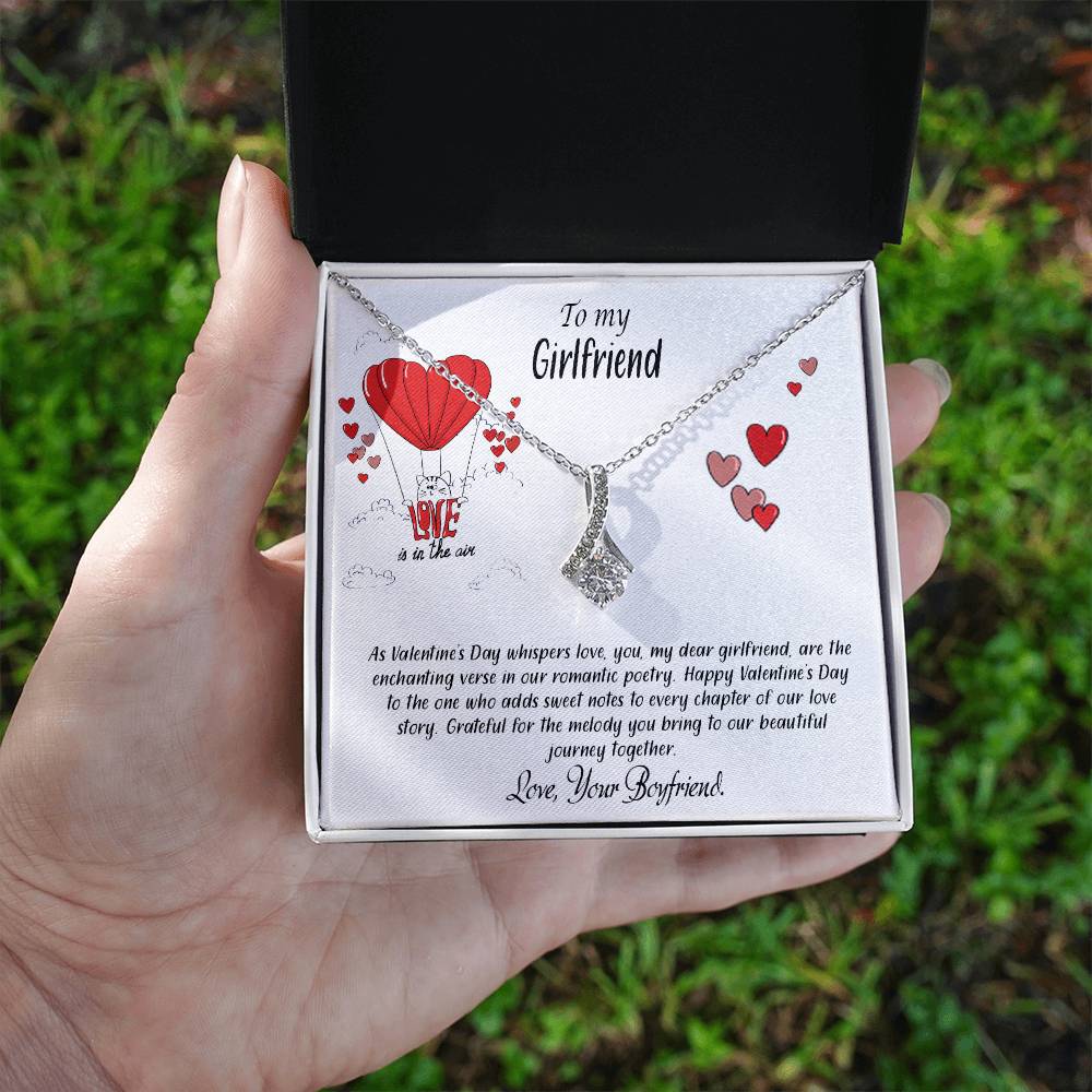 valentine-24c Alluring Beauty Necklace, Gift to my Girlfriend with Beautiful Message Card