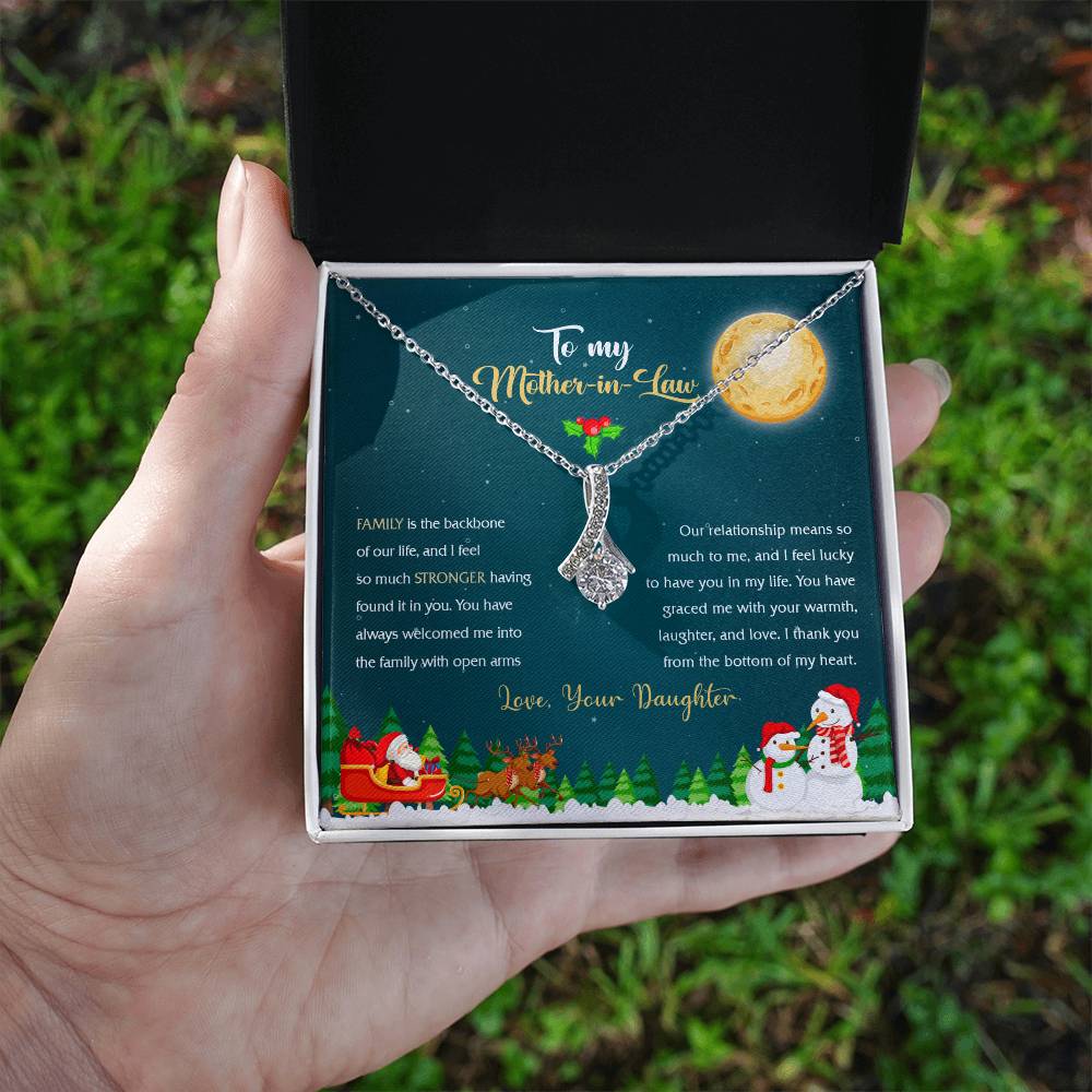 94314c Alluring Beauty Necklace, Gift to my Stepmom with Beautiful Message Card