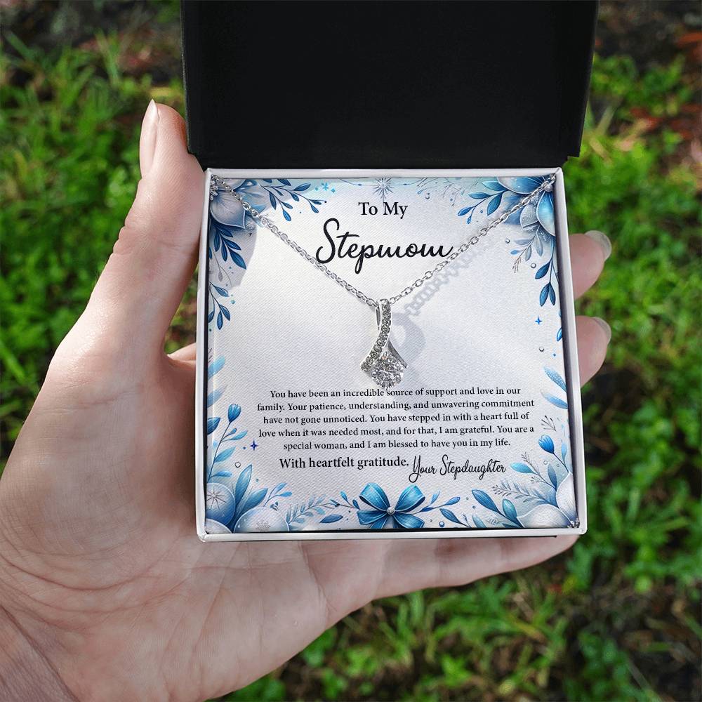 4050b Alluring Beauty Necklace, Gift to my Stepmom with Beautiful Message Card