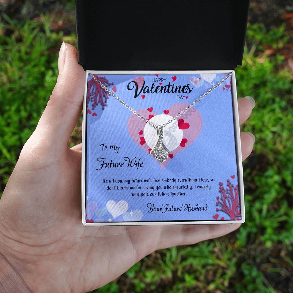 valentine-30d Alluring Beauty Necklace, Gift to my Future Wife with Beautiful Message Card