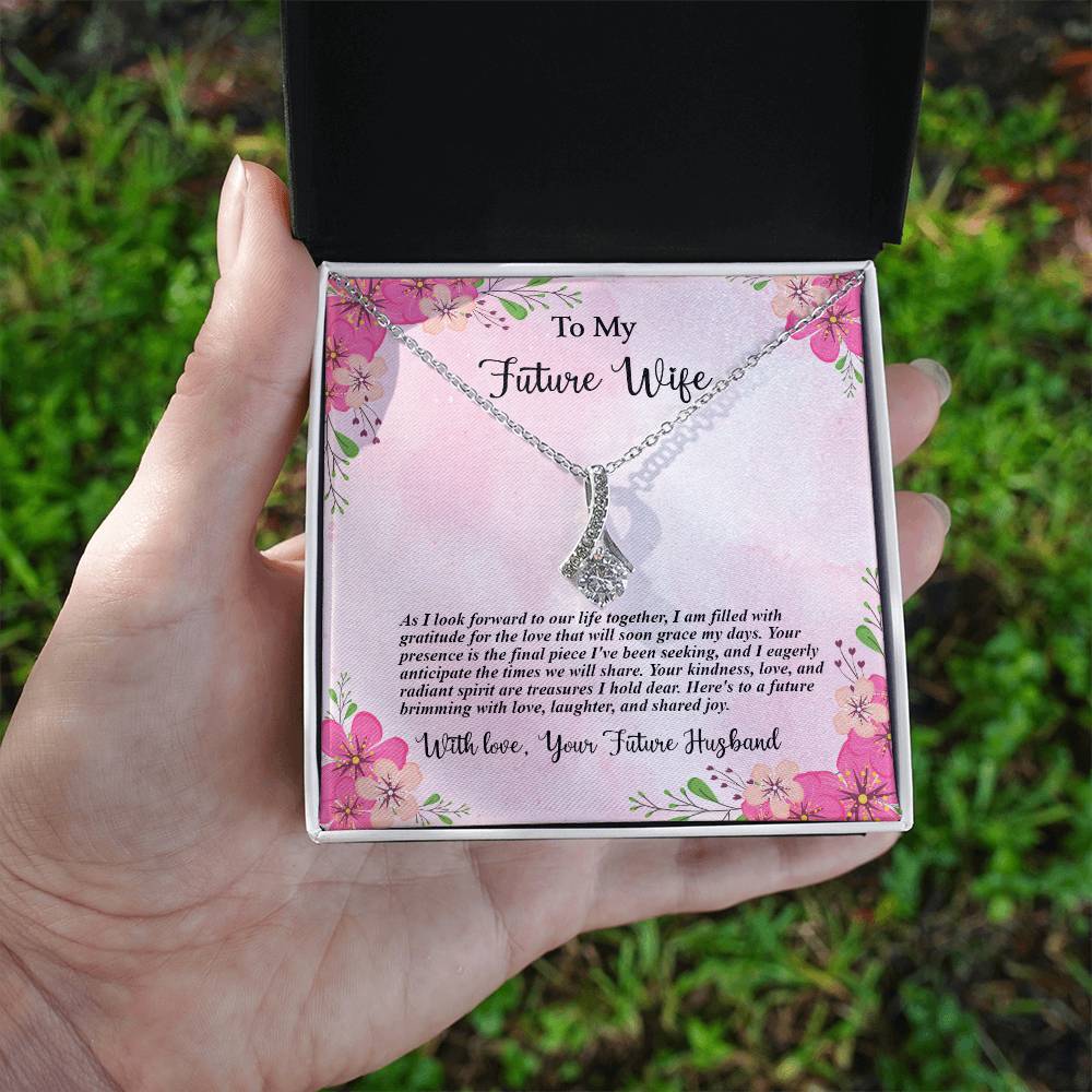 4035b Alluring Beauty Necklace, Gift to my Future Wife with Beautiful Message Card