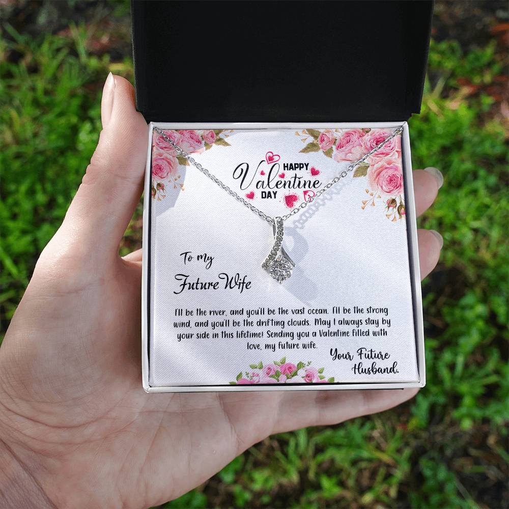 valentine-31d Alluring Beauty Necklace, Gift to my Future Wife with Beautiful Message Card