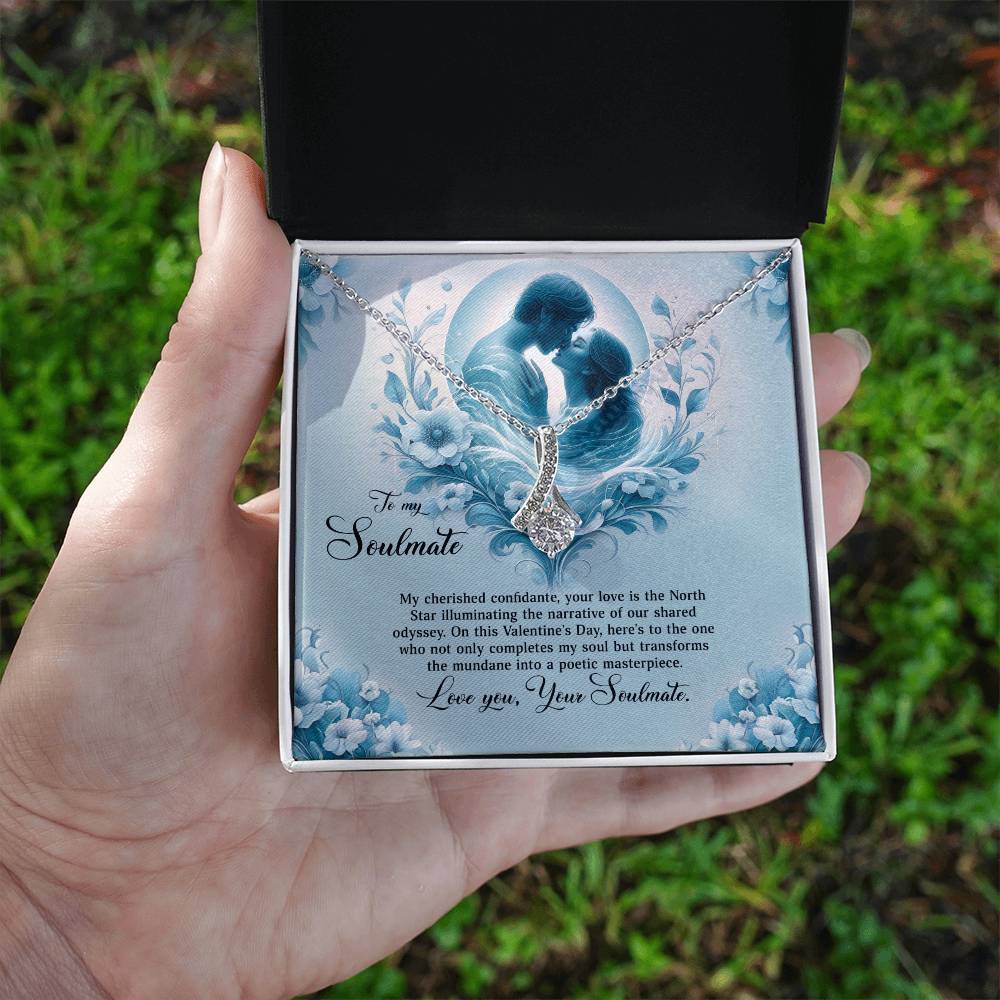 Valentine-st29b Alluring Beauty Necklace, Gift to my Soulmate with Message Card