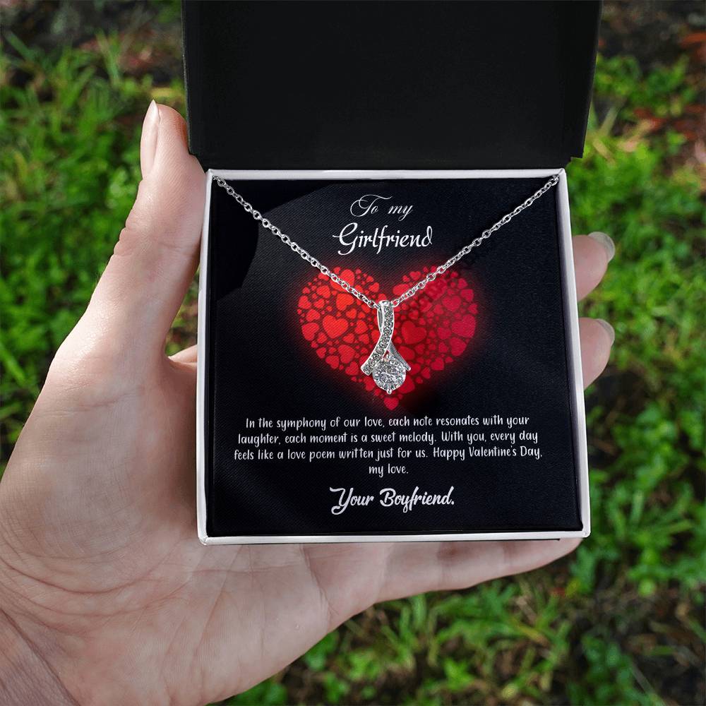 valentine-23c Alluring Beauty Necklace, Gift to my Girlfriend with Beautiful Message Card