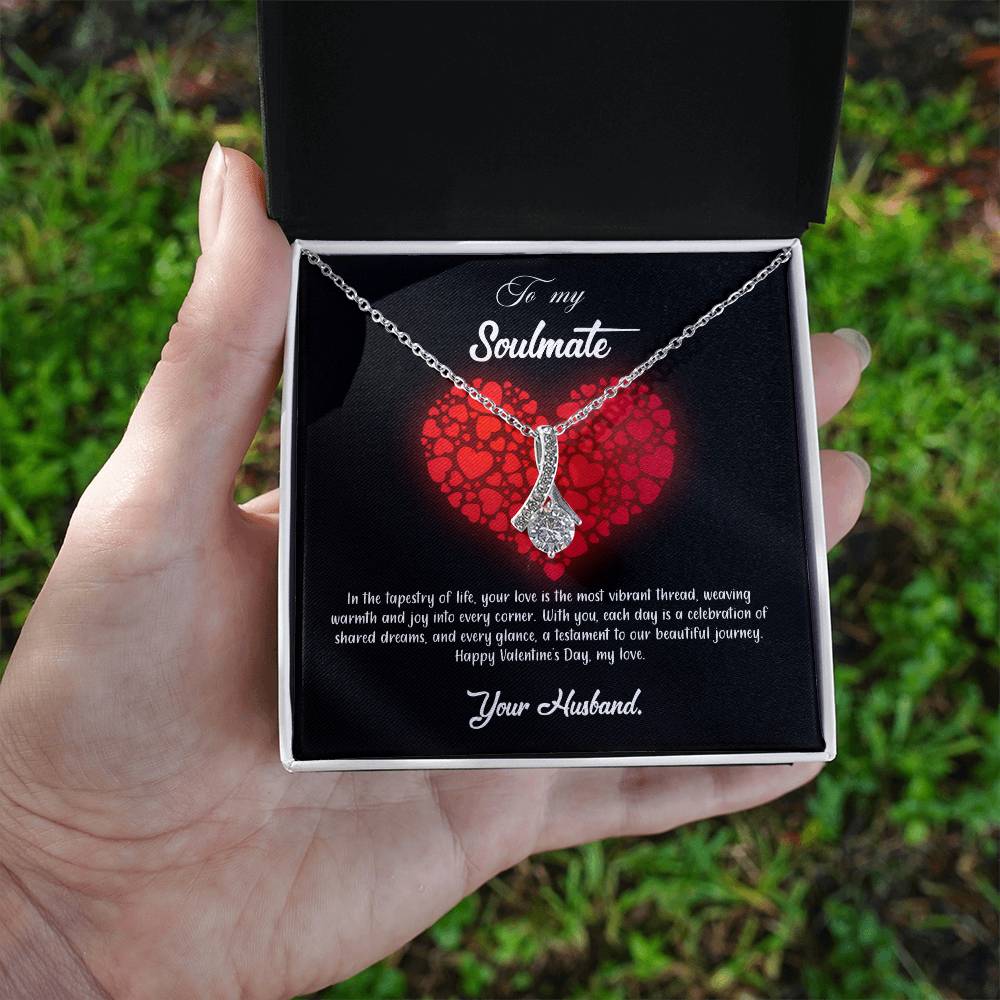 valentine-23b Alluring Beauty Necklace, Gift to my Soulmate with Message Card