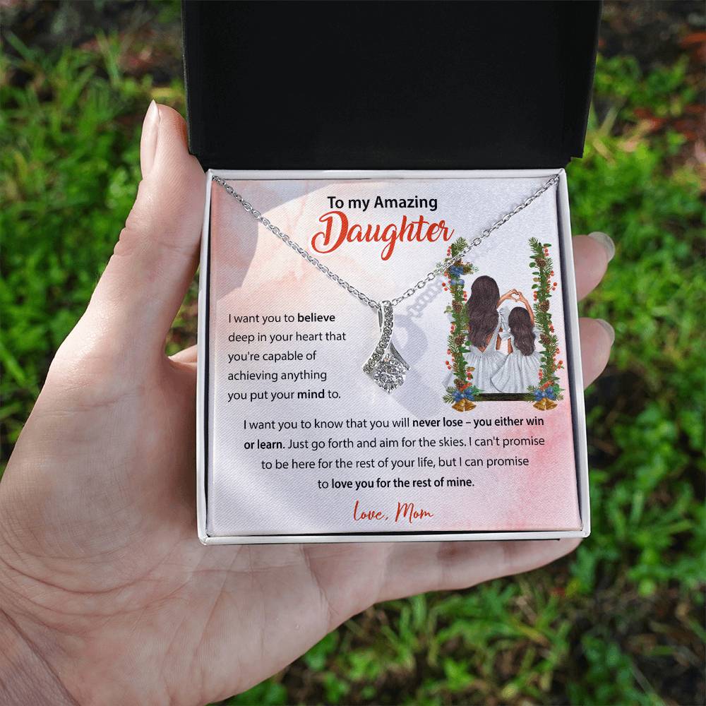 94683c Alluring Beauty Necklace, Gift to My Daughter with Beautiful Message Card