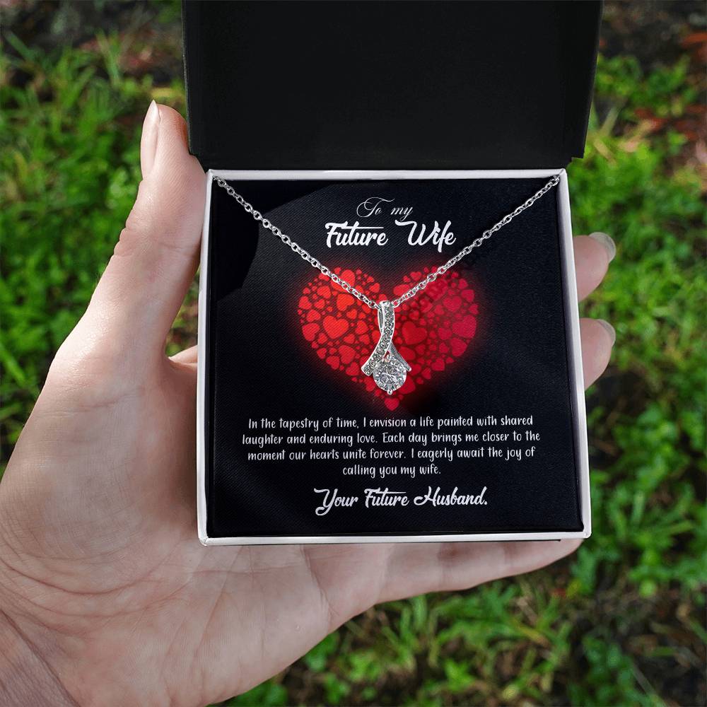 valentine-23d Alluring Beauty Necklace, Gift to my Future Wife with Beautiful Message Card