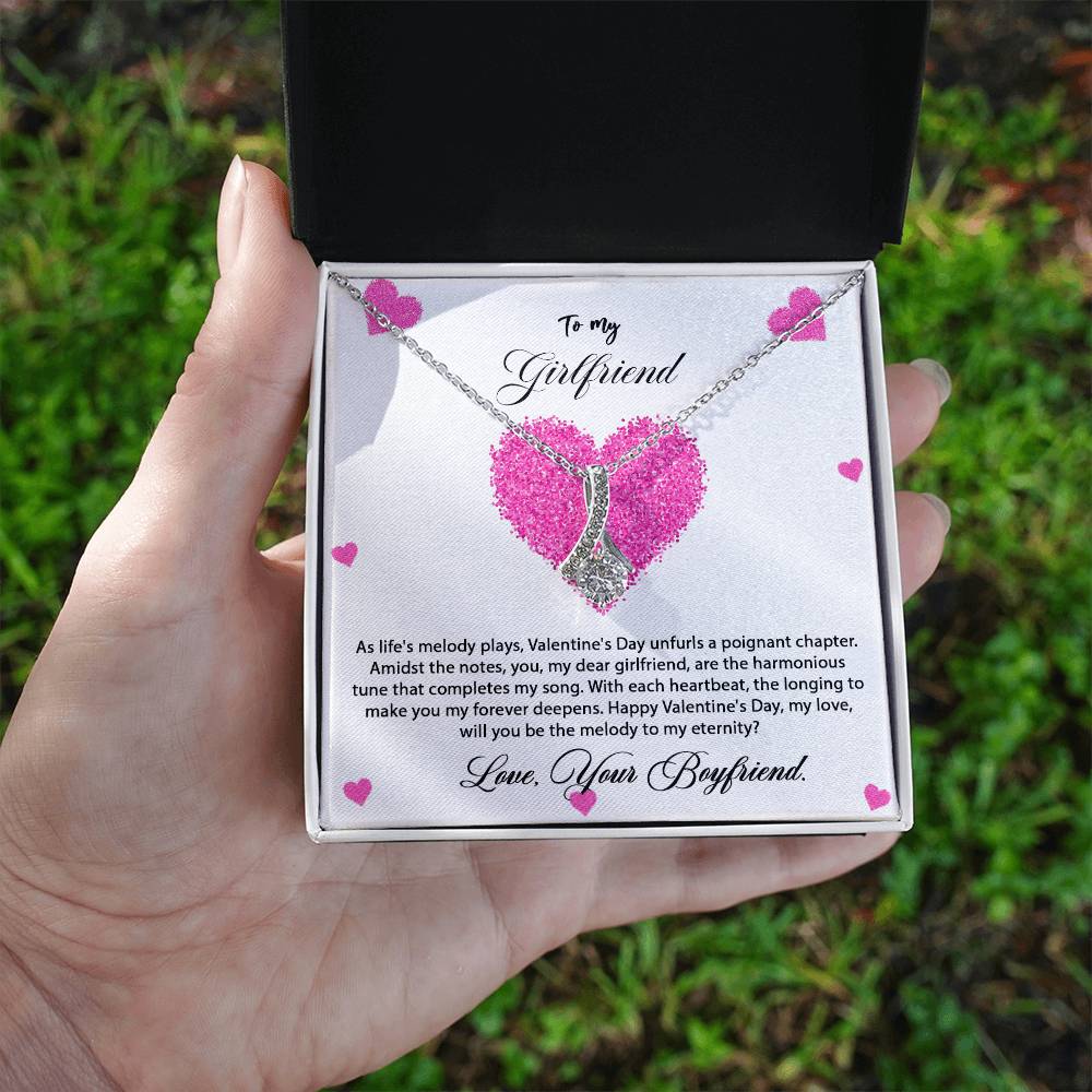 valentine-8c Alluring Beauty Necklace, Gift to my Girlfriend with Beautiful Message Card