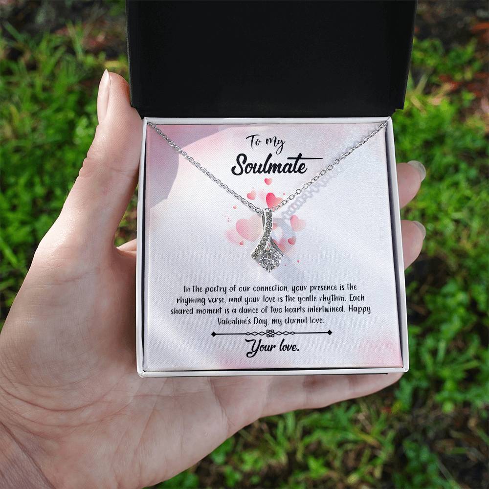 valentine-12b Alluring Beauty Necklace, Gift to my Soulmate with Message Card