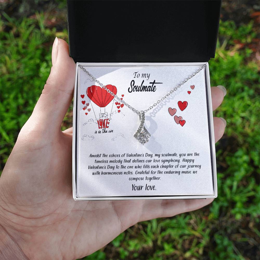 valentine-24b Alluring Beauty Necklace, Gift to my Soulmate with Message Card