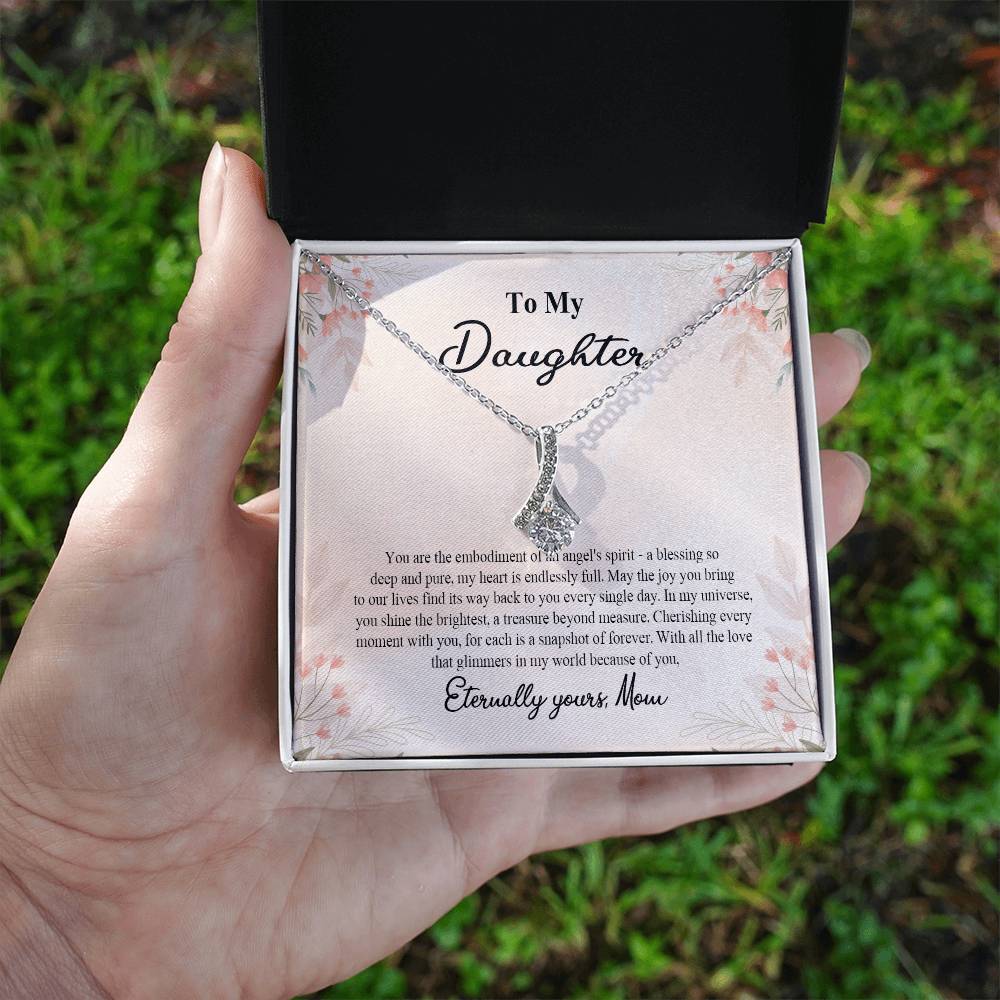 4025b Alluring Beauty Necklace, Gift to My Daughter with Beautiful Message Card