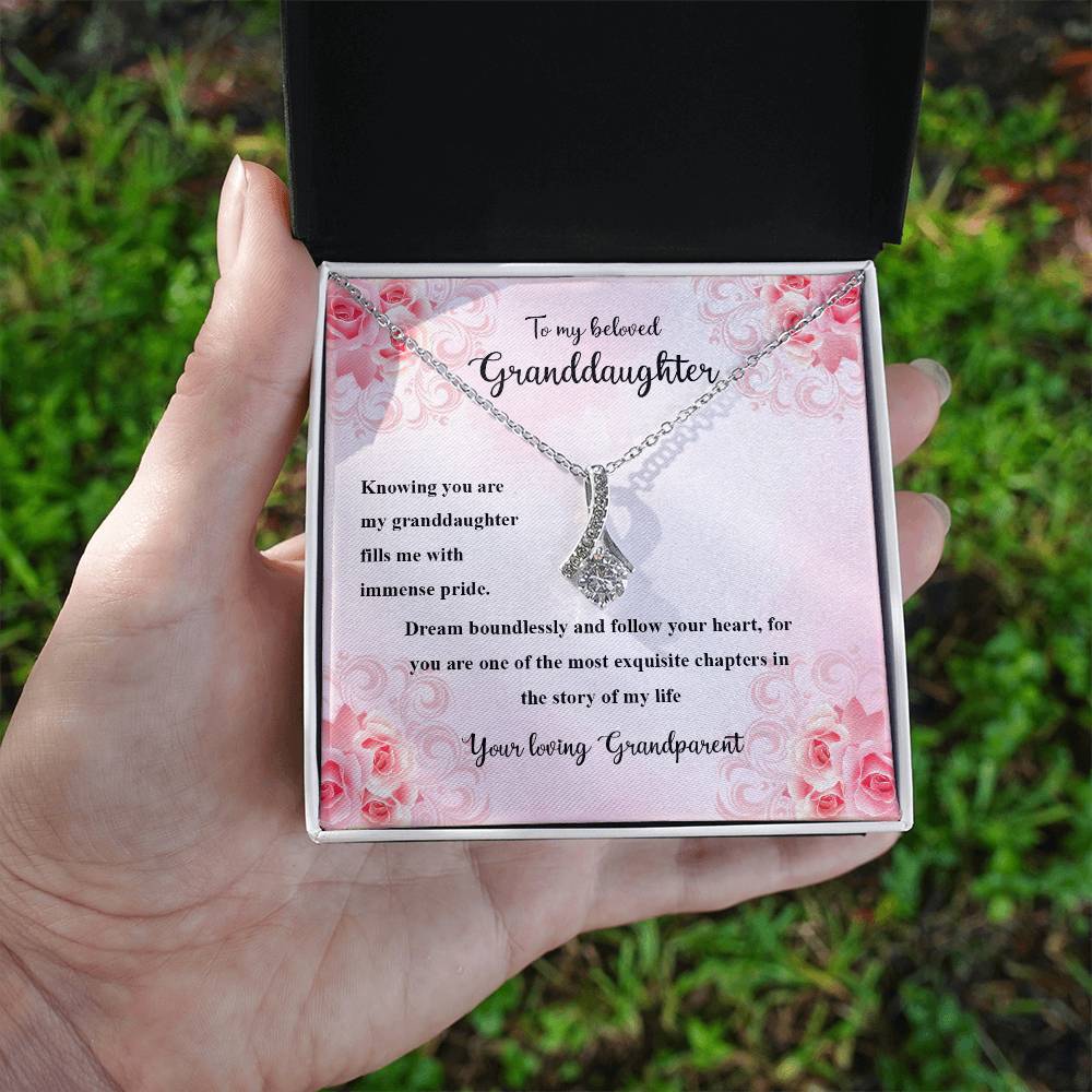 4036a Alluring Beauty Necklace, Gift to my Granddaughter with Beautiful Message Card