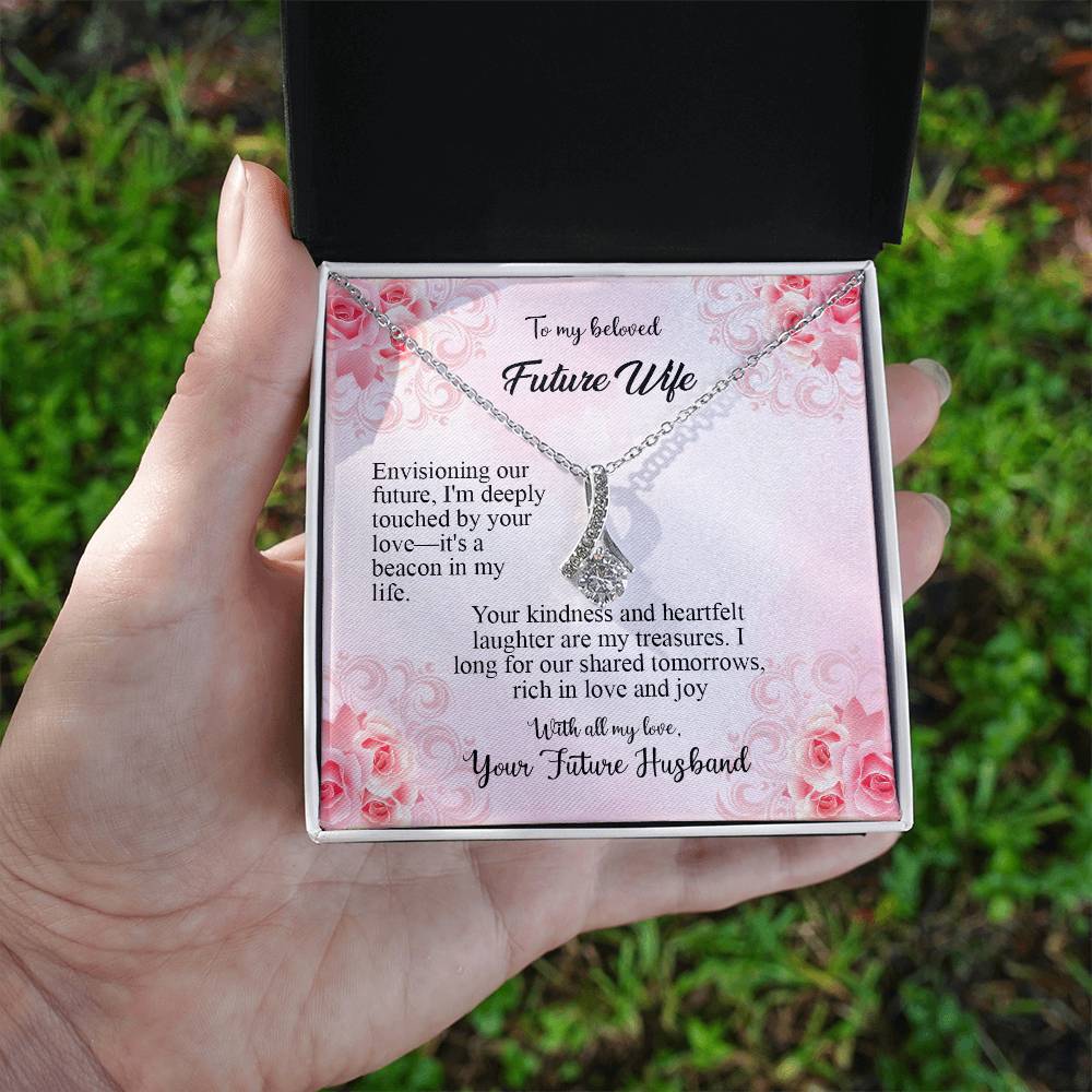 4036b Alluring Beauty Necklace, Gift to my Future Wife with Beautiful Message Card