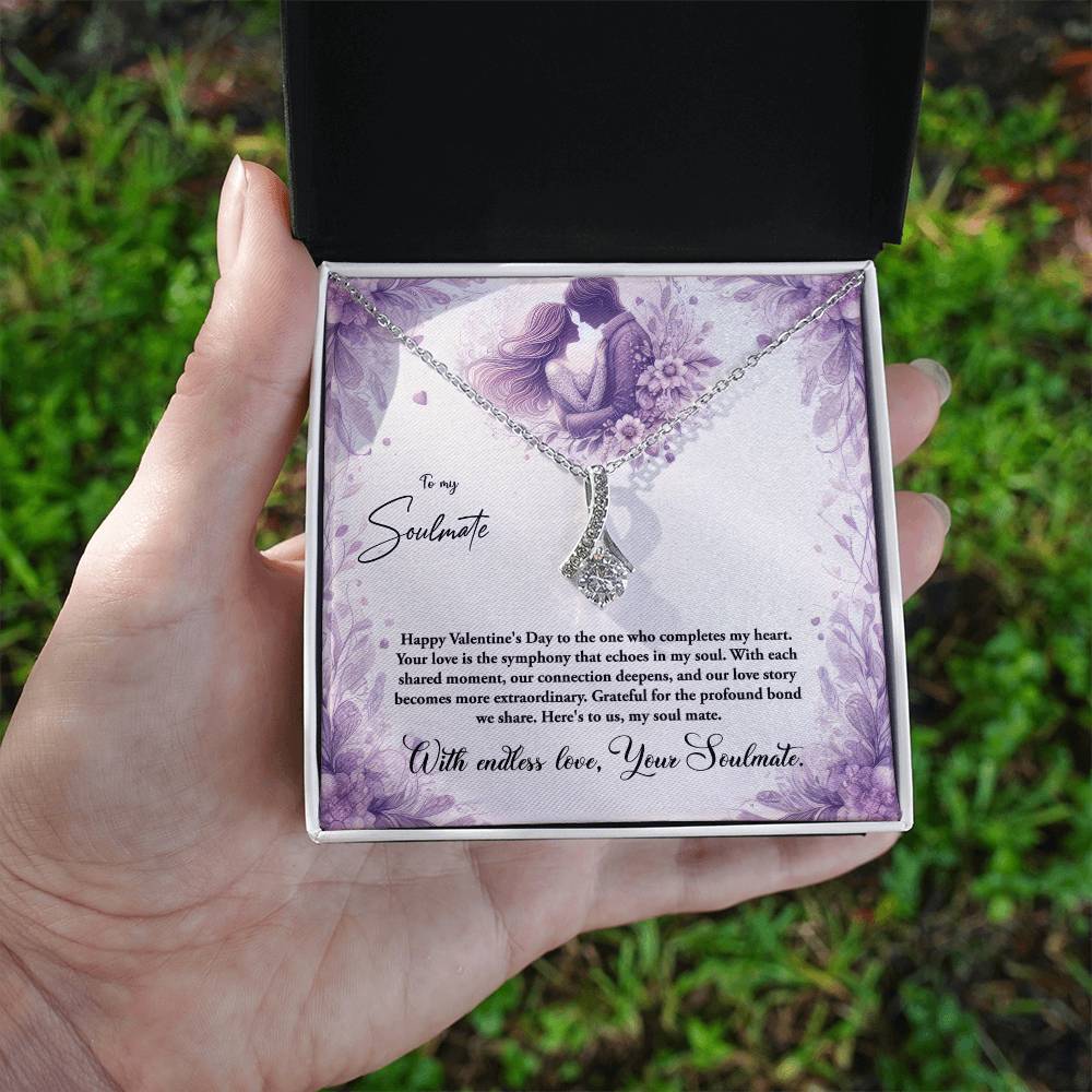 Valentine-st10b Alluring Beauty Necklace, Gift to my Soulmate with Message Card