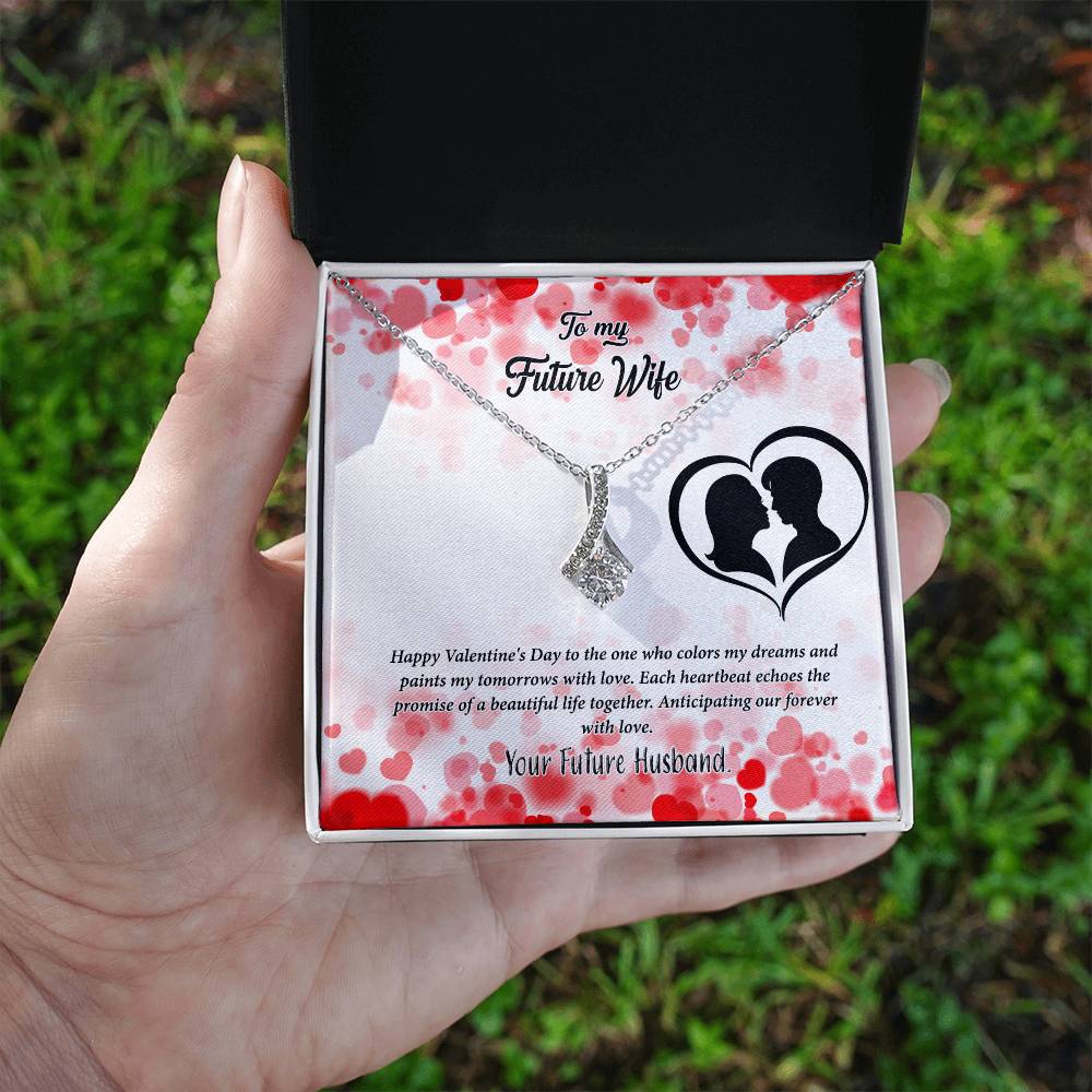 valentine-36d Alluring Beauty Necklace, Gift to my Future Wife with Beautiful Message Card