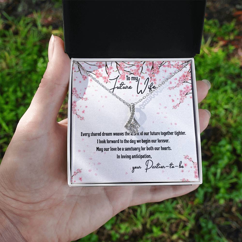 4040 b Alluring Beauty Necklace, Gift to my Future Wife with Beautiful Message Card