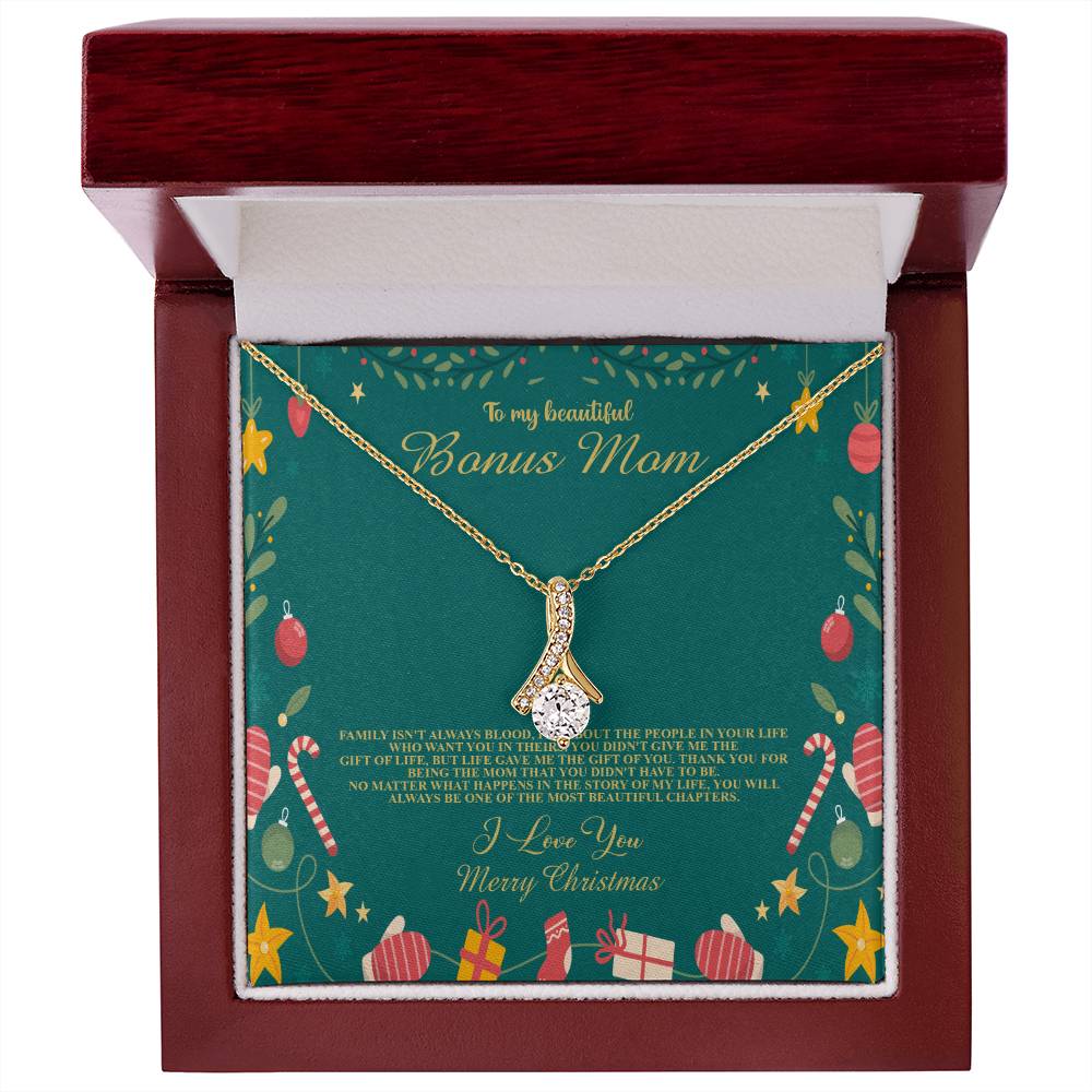 94098c Alluring Beauty Necklace, Gift to my Stepmom with Beautiful Message Card